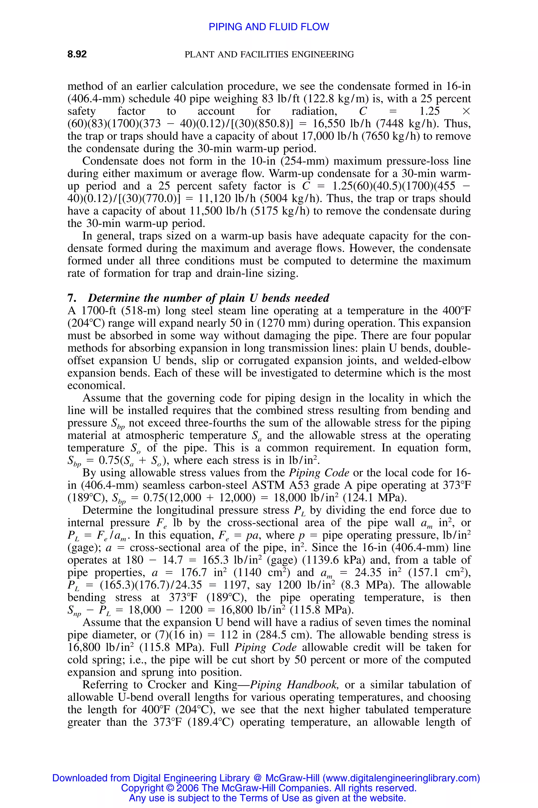 Handbook of mechanical engineering calculations