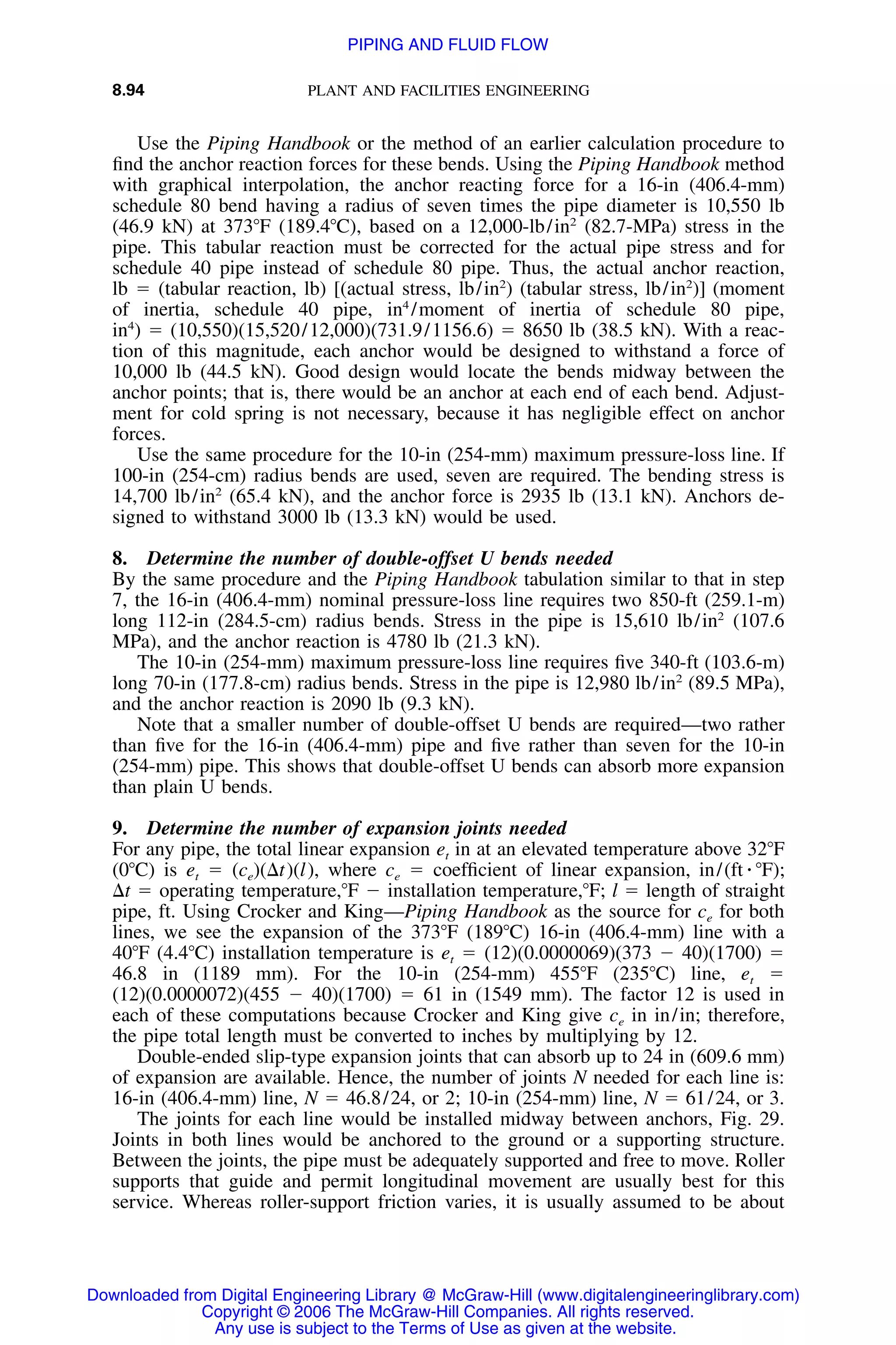 Handbook of mechanical engineering calculations