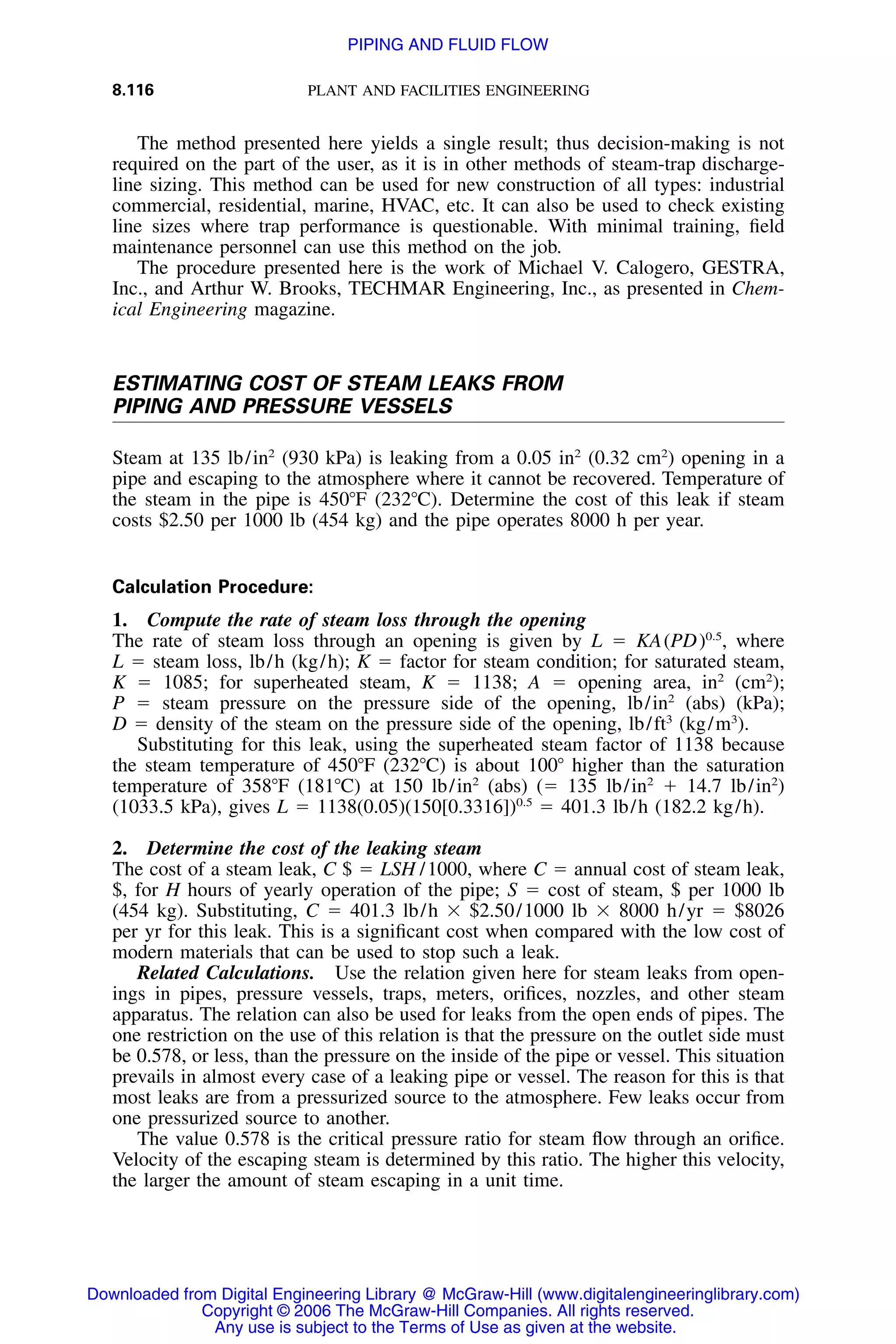 Handbook of mechanical engineering calculations