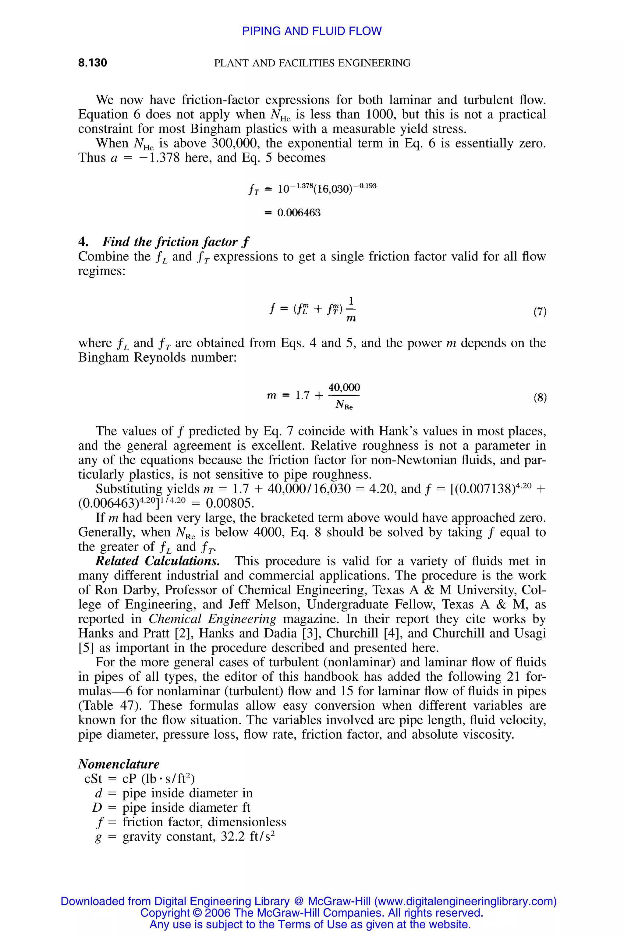 Handbook of mechanical engineering calculations