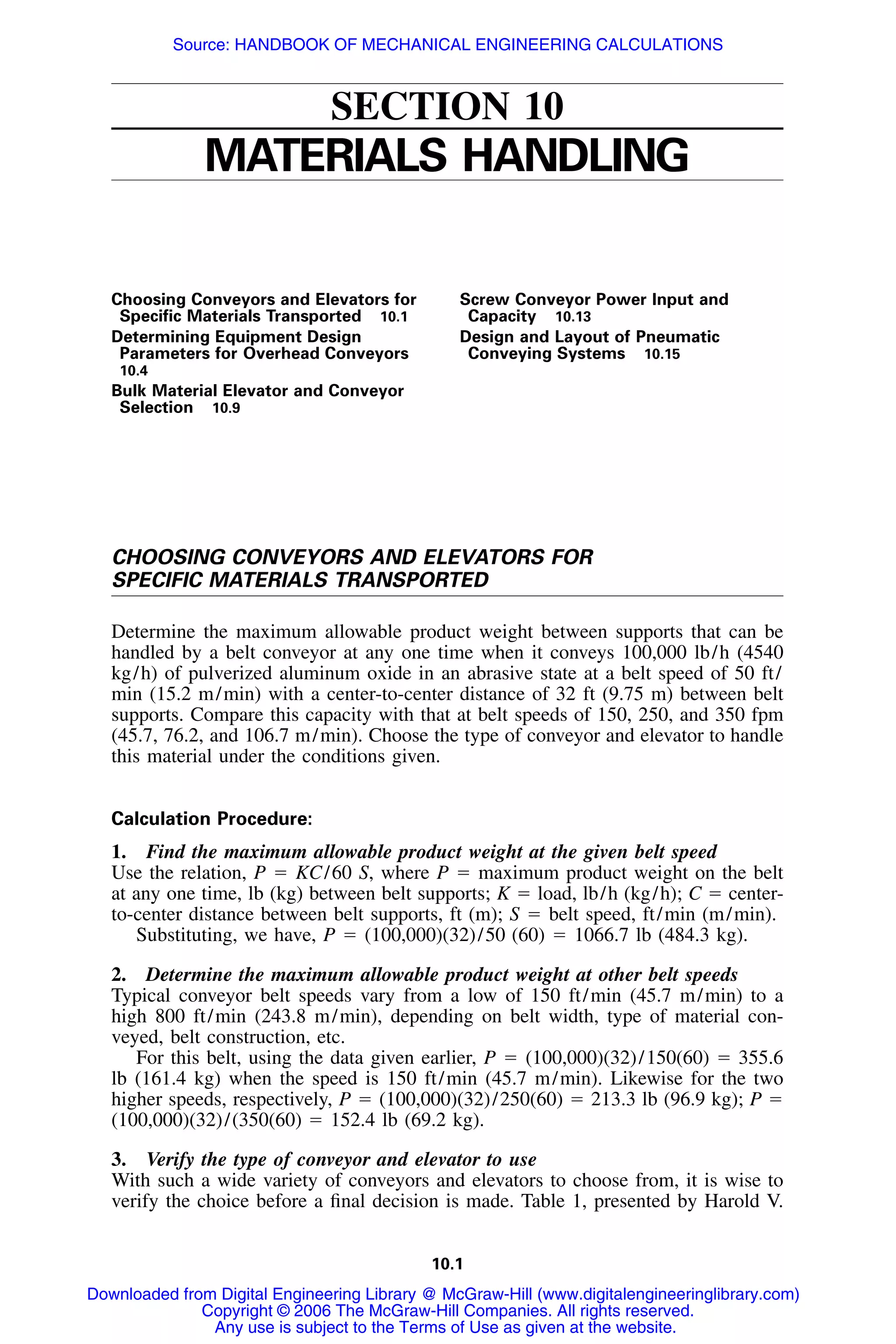 Handbook of mechanical engineering calculations