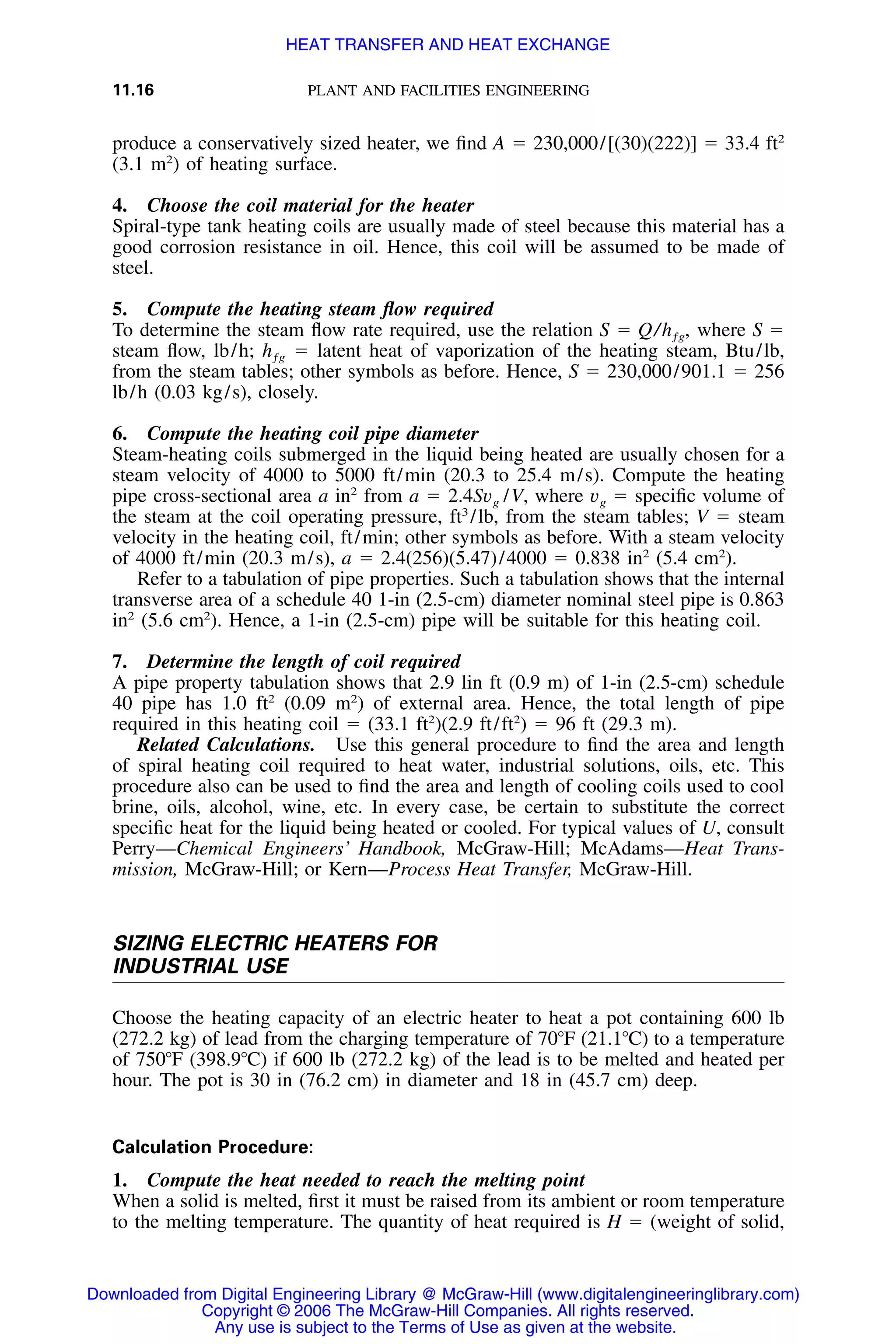 Handbook of mechanical engineering calculations