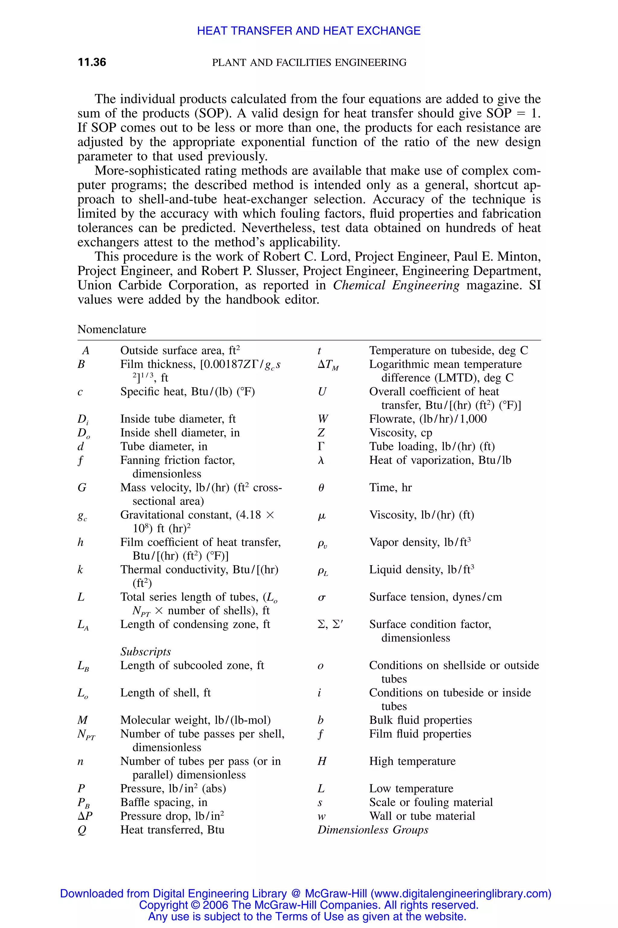 Handbook of mechanical engineering calculations