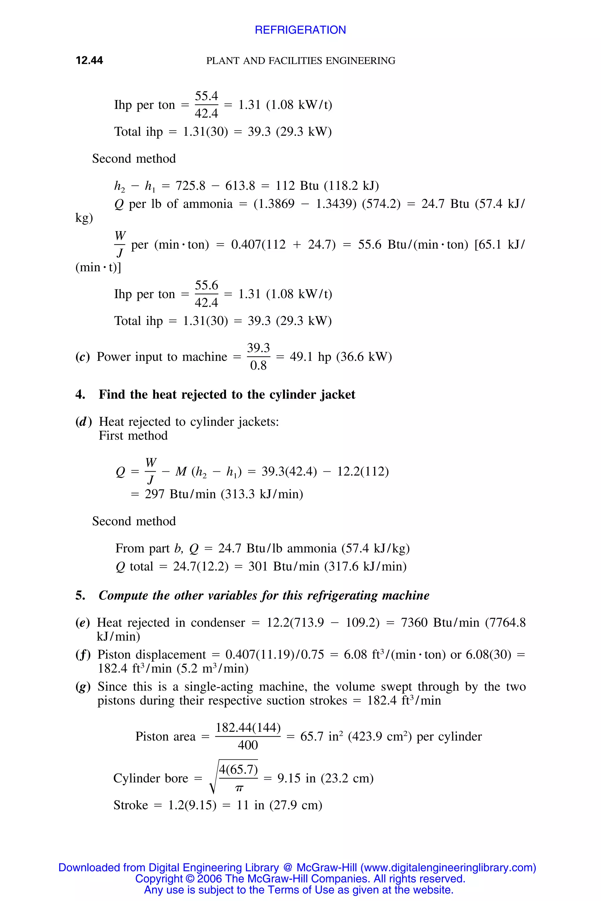 Handbook of mechanical engineering calculations
