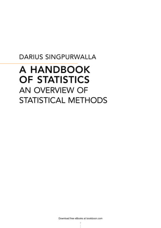 Handbook of Statistics - An overview of statistical methods | PDF