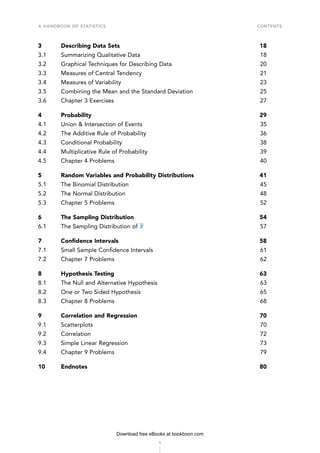 Handbook of Statistics - An overview of statistical methods | PDF