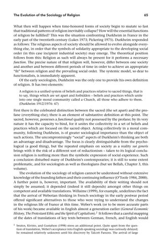 Handbook of the sociology of religion (3sn@) | PDF