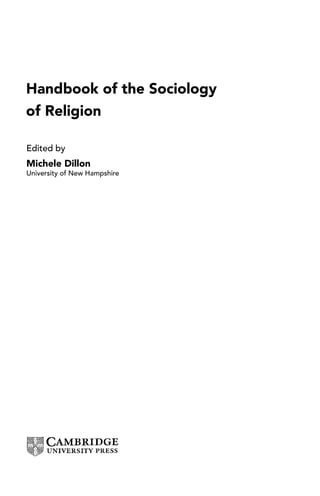 vi Contents
Part Three. Religion and the Life Course
12 Religious Socialization: Sources of Inﬂuence and Inﬂuences of Agen...