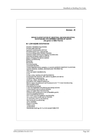 Handbook on Building Fire Codes
IITK-GSDMA-Fire 05-V3.0 Page 261
Annex - E
(As given in NBC Part-4)
 