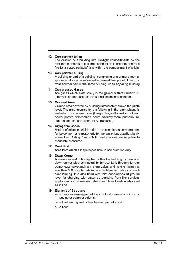 Hand Book On Building Fire Codes