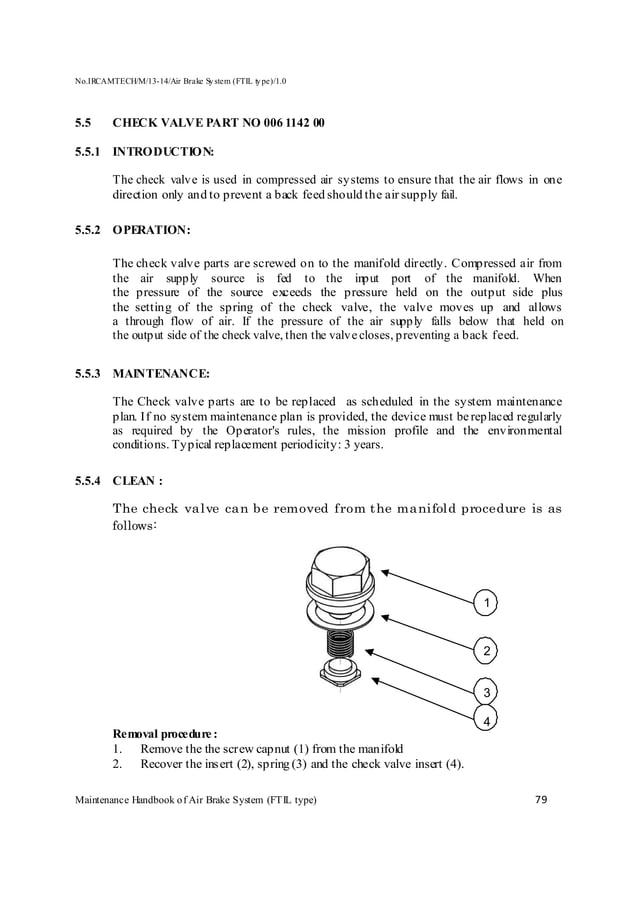 Handbook on maintenance of air brake system in lhb coaches (ftil type