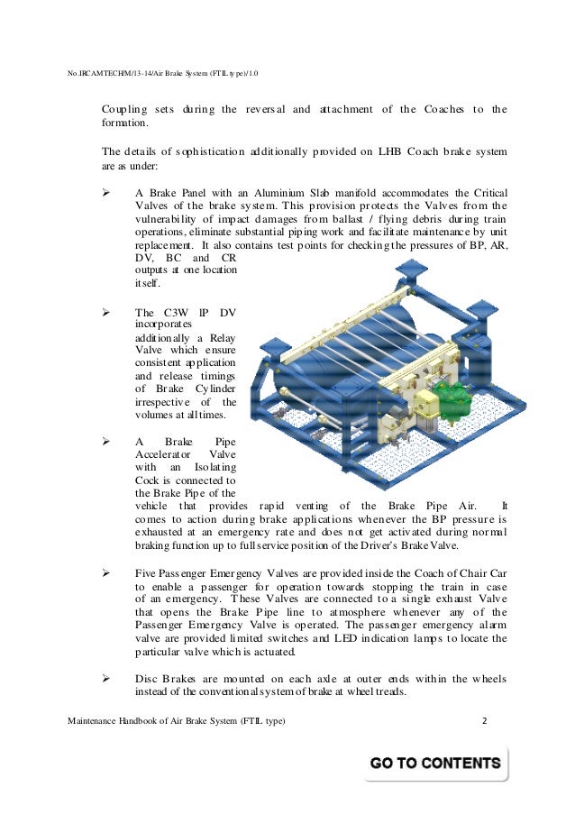 Handbook on maintenance of air brake system in lhb coaches (ftil type)