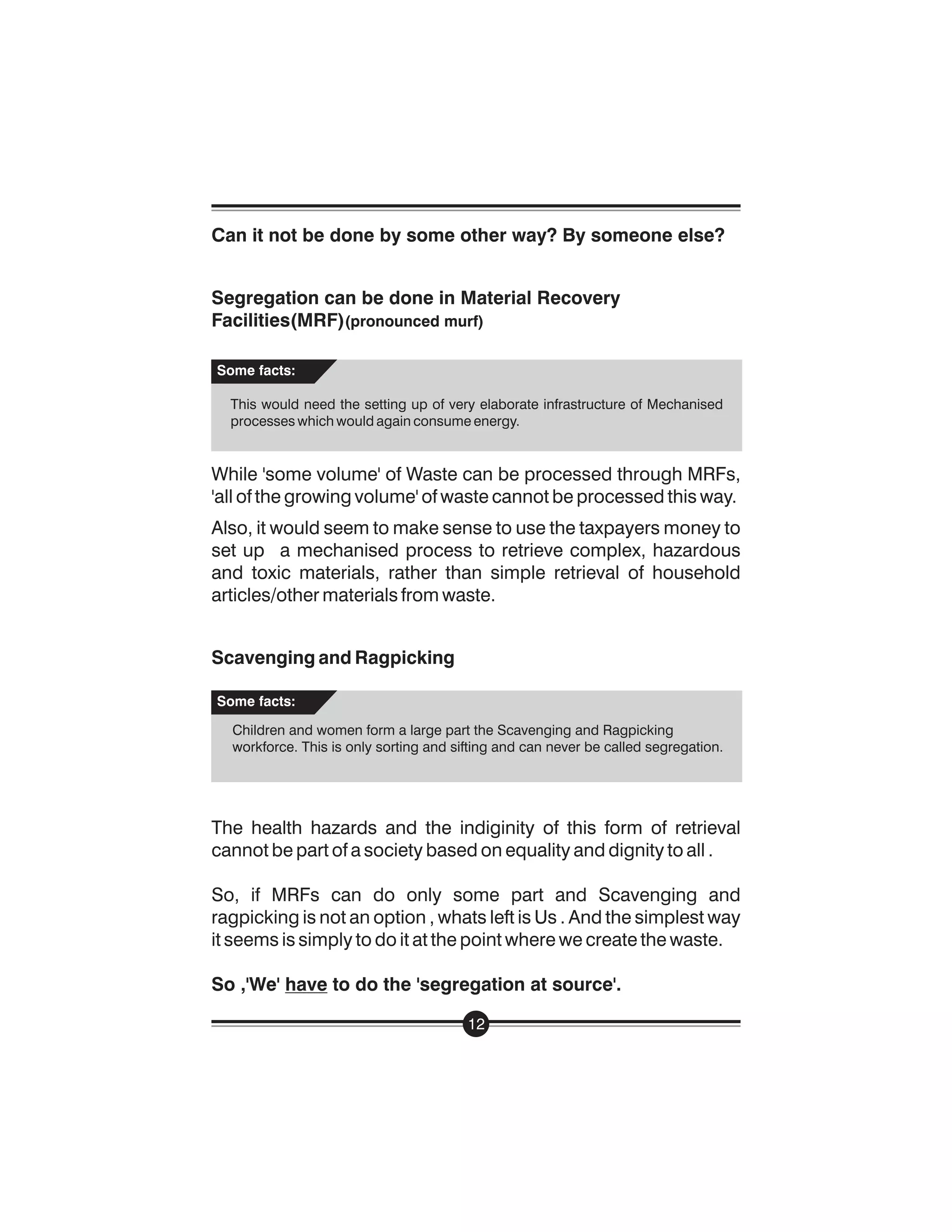 Handbook On Managing Waste