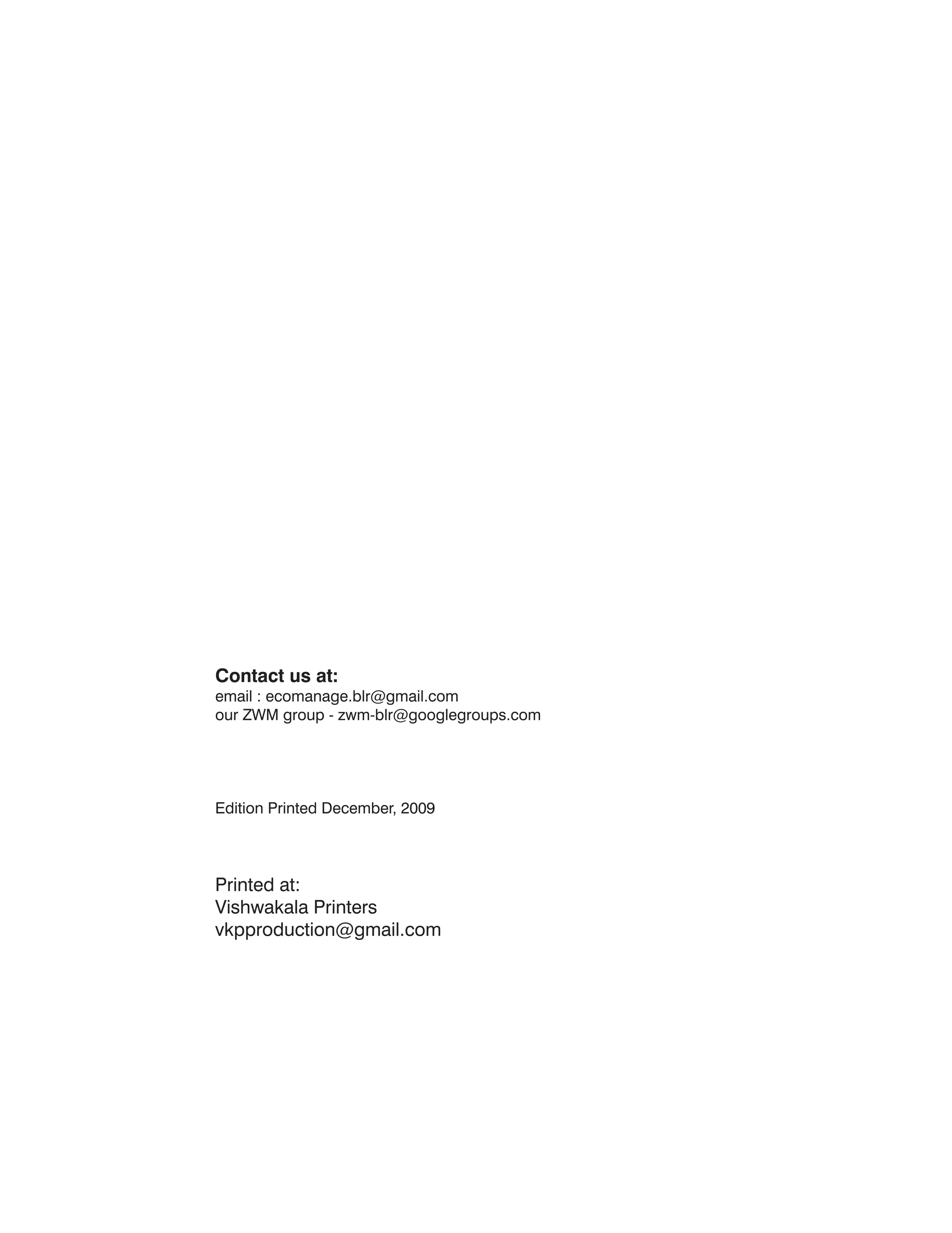 Handbook On Managing Waste