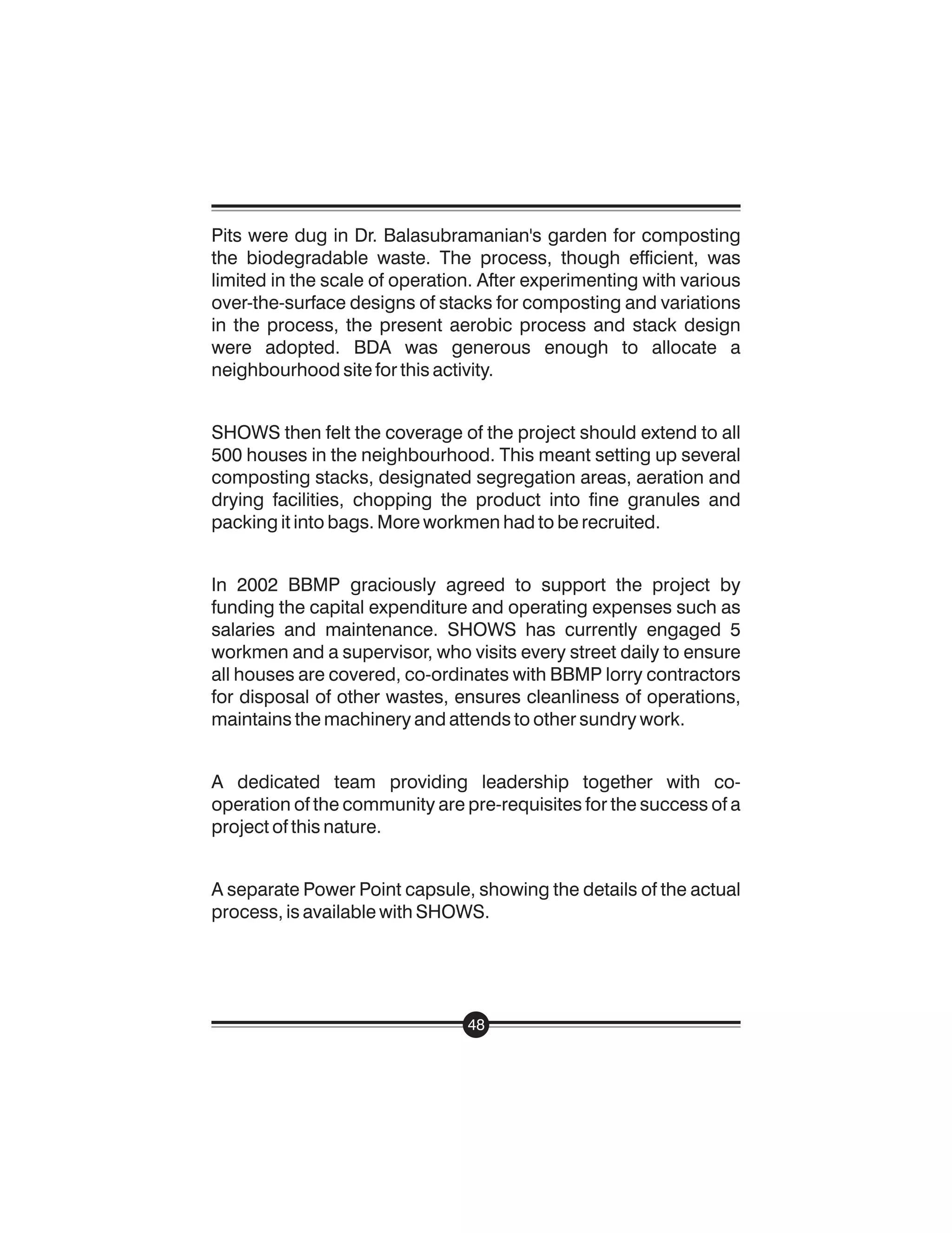 Handbook On Managing Waste