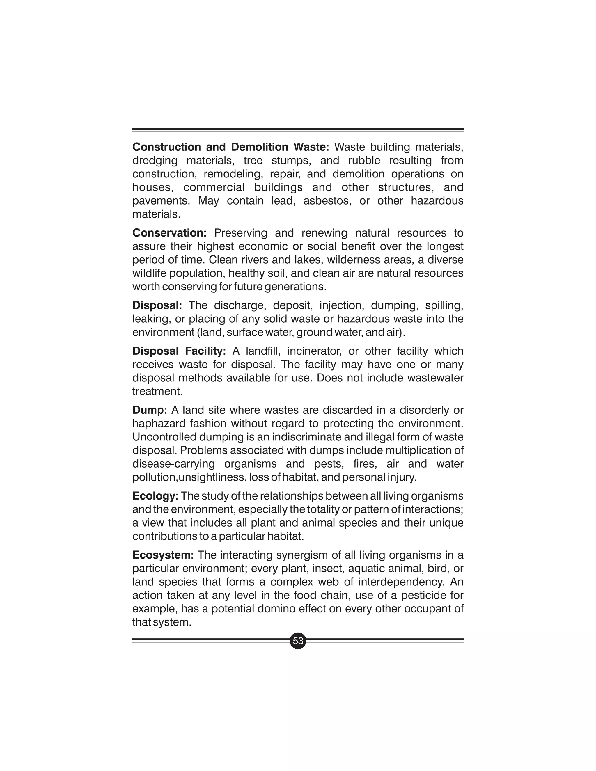 Handbook On Managing Waste