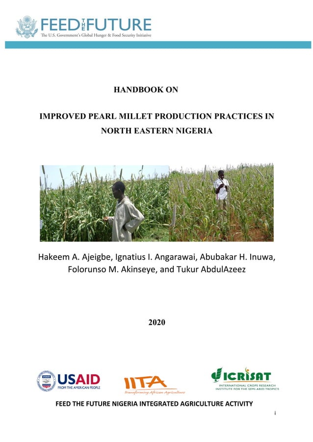 Handbook on improved pearl millet production practices in North Eastern Nigeria Feed the Future