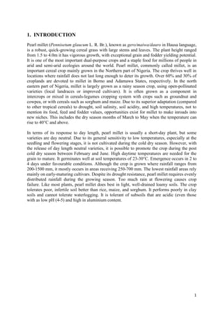 Handbook on improved pearl millet production practices in North Eastern Nigeria- Feed the Future Nigeria Integrated Agriculture Activity.