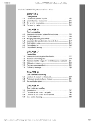 Hand book on sap fico module for beginners by n.n | PDF