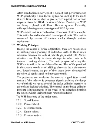 Handbook on wheel slide protection device (wsp) | PDF