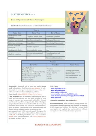 Handbook year 10&11 - 2013.14