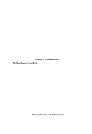 Abbildung 29: Termin konfigurieren

7.8.8 Erstellung des Serienbriefes




                       Abbildung 30: Erstellung des Serienbriefes starten
 