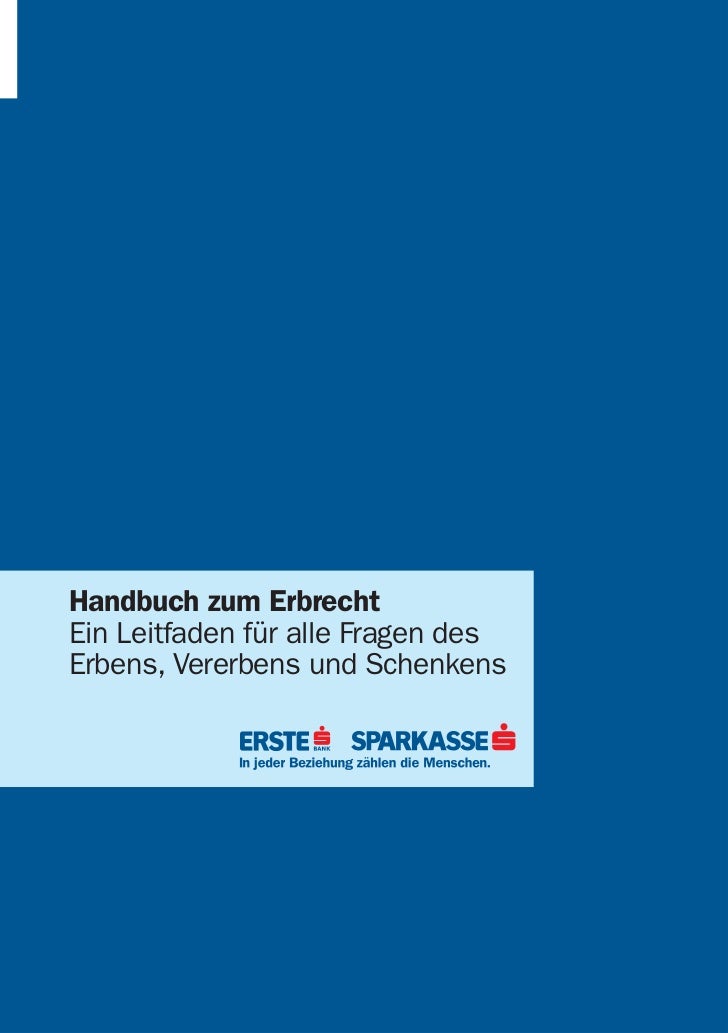 Handbuch Erbrecht C Erste Bank Und Sparkassen