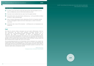 33
1
Praxishandbuch Service Excellence 2016
32
Einige Beispiele:
]      ] Ein SPOC nutzt nicht mehr viel. Bei der gewünschten Geschwindigkeit und Viel-
zahl von Maßnahmen wird ein SPOC eher als Bremse wirken.
]      ] Das oben schon erwähnte Service-Labor muss frei agieren können.
]      ] Kennzahlen dienen der gemeinsamen Verbesserung – nicht ausschließlich als Basis
für Bonus / Malus-Verhandlungen
]      ] Neue, innovative Werkzeuge müssen selbständig erforscht und getestet werden.
Auf den Auftraggeber wegen technischer Neuerungen zu warten funktioniert
nicht mehr.
]      ] Verständnis über „Voice of the Customer“ – und Ressourcen zur Interpretation der
Ergebnisse.
Fazit
Der Markt für Service Center Leistungen wird sich weiter differenzieren. Nicht je-
des Unternehmen, das heute schon exzellente Leistungen erbringt, wird in
der Lage sein, Innovationspartnerschaften einzugehen. Dazu braucht das Un-
ternehmen den Willen zu investieren und auch die Möglichkeiten dazu.
Aber auch nicht jeder Auftraggeber wird willens sein, sich auf diese Partnerschaft ein-
zulassen. Speziell Unternehmen, die von einem Mistrauen gegenüber dem Dienstleister
geprägt sind und deshalb selbst Experten bleiben wollen (Stichwort: Internes Labor und
Benchmarking Center) werden den Schritt nicht machen.
Die Innovationspartnerschaft ist für Dienstleister höchst interessant, da in diesem Ge-
schäftsmodell höhere Deckungsbeiträge zu vermuten sind. Und es die Möglichkeit der
langfristigen Bindung an Auftraggeber bietet. Erste Projekte sind heute (Januar 2016) in
der Anbahnung und Umsetzung, ein erfolgreiches Beispiel werden wir wohl erst in den
nächsten Jahren sehen und bewerten können.
Matias Musmacher
Managing Partner O’Donovan Consulting AG
2.6
KI IST SCHLÜSSELTECHNOLOGIE BEI DER DIGITALISIERUNG
VON SERVICE-PROZESSEN
 