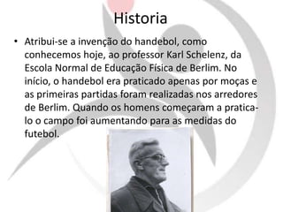 Andebol ou Handebol (historico, regras e fundamentos) | PPTX