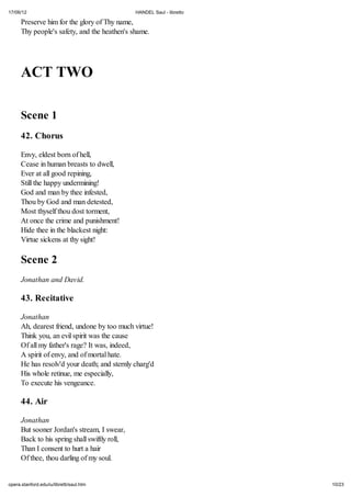 Handel saul libretto | PDF