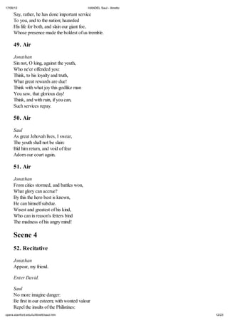 Handel saul libretto | PDF