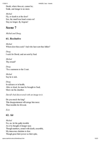 Handel saul libretto | PDF