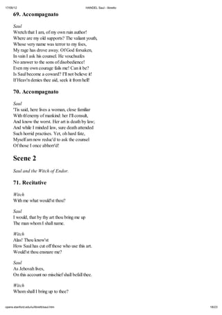 Handel saul libretto | PDF