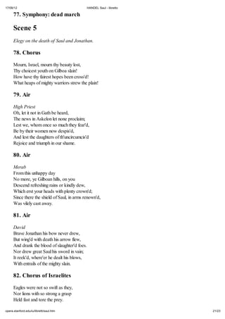 Handel saul libretto | PDF