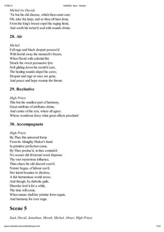 Handel saul libretto | PDF