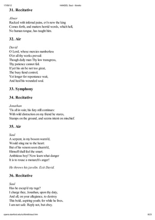 Handel saul libretto | PDF