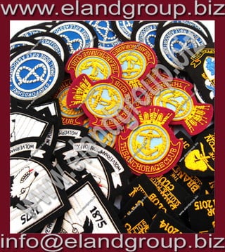 Hand embroidery bullion badges