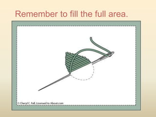 Remember to fill the full area.
 