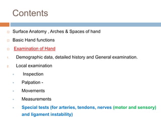 Examination of Hand | PPTX