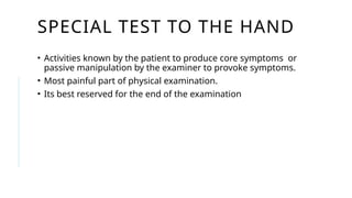 Seminar on the examination of Hands.pptx
