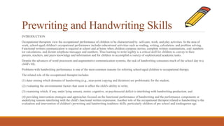 Hand functions in children and occupational therapy role | PPTX