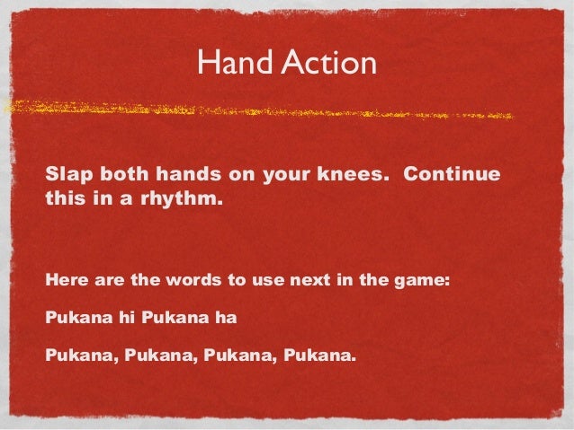 Pukana Game What Are The Words