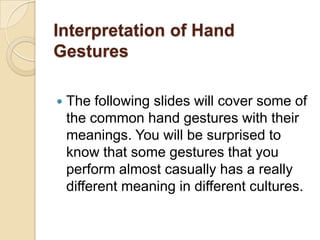 Hand gesture of differents cultures