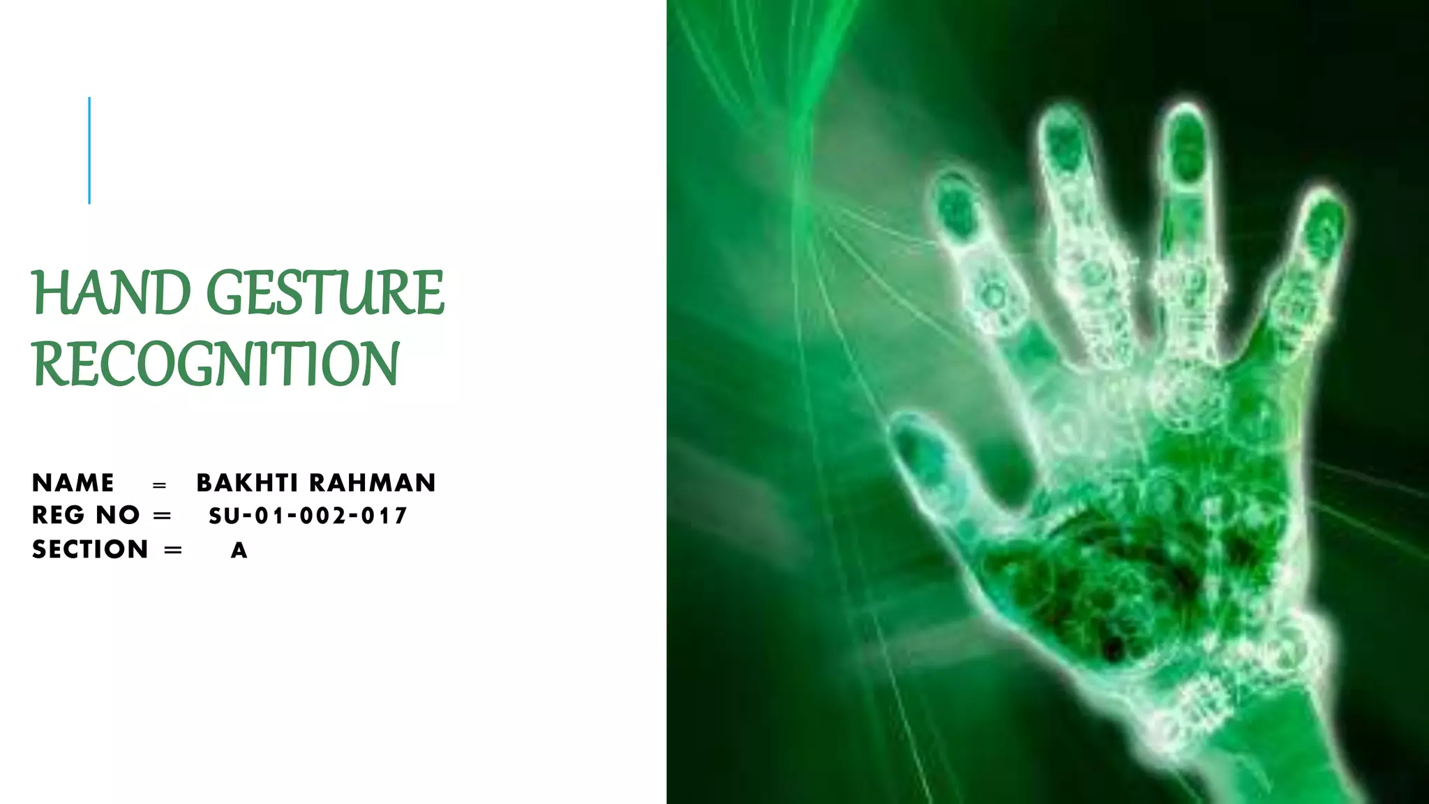 Hand gesture recognition | PPTX