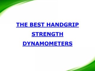 Grip Strength Dynamometer Norms