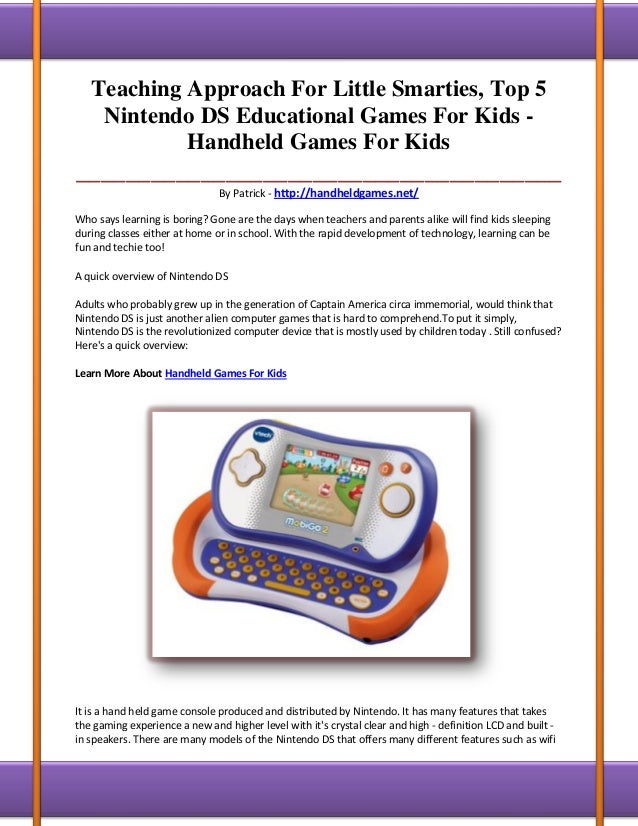 handheld learning games