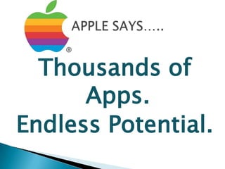Thousands of
      Apps.
Endless Potential.
 