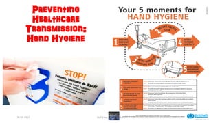 Preventing
Healthcare
Transmission:
Hand Hygiene
26-03-2017 Dr.T.V.Rao MD @ MRSA
 