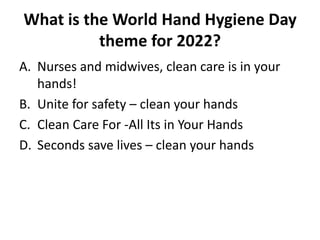 Unite for safety – clean your hands
 