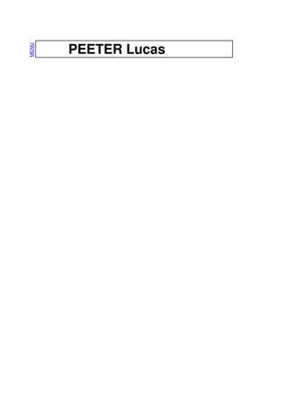 MENU



       PEETER Lucas
 